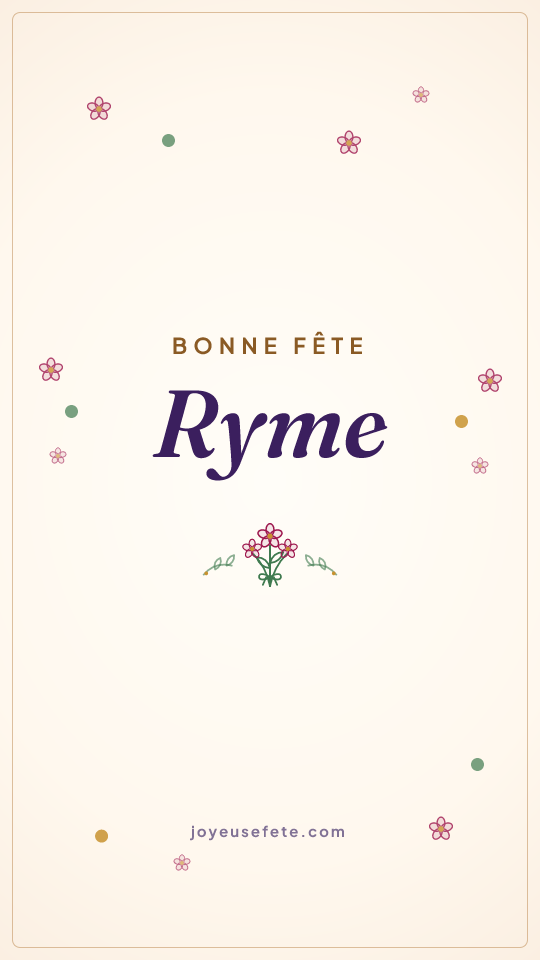 Image « Bonne fête Ryme » au format story