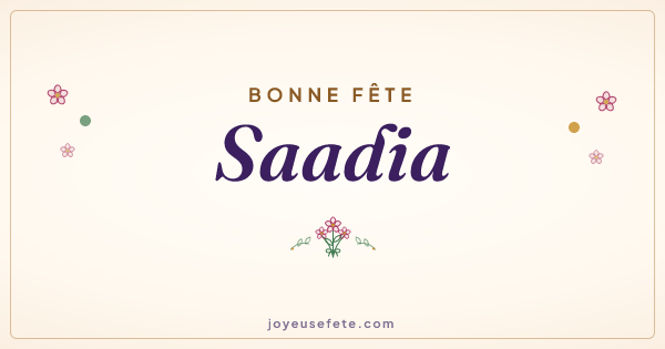 Image « Bonne fête Saadia » au format large