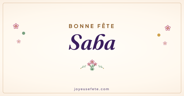 Image « Bonne fête Saba » au format large