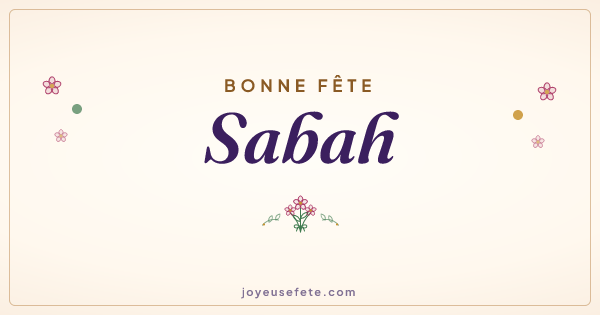 Image « Bonne fête Sabah » au format large