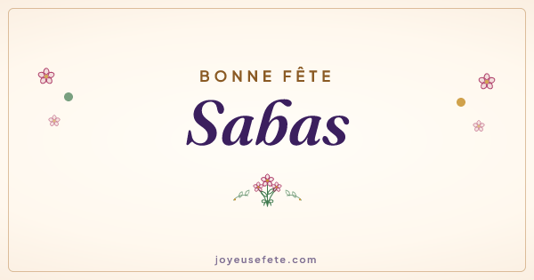Image « Bonne fête Sabas » au format large