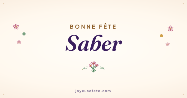 Image « Bonne fête Saber » au format large