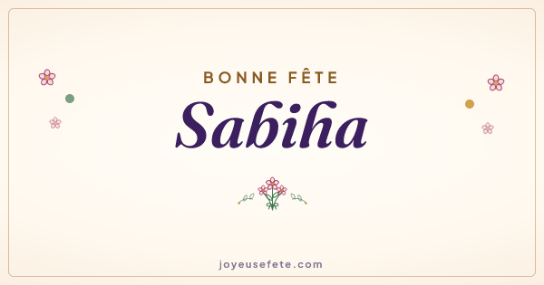 Image « Bonne fête Sabiha » au format large