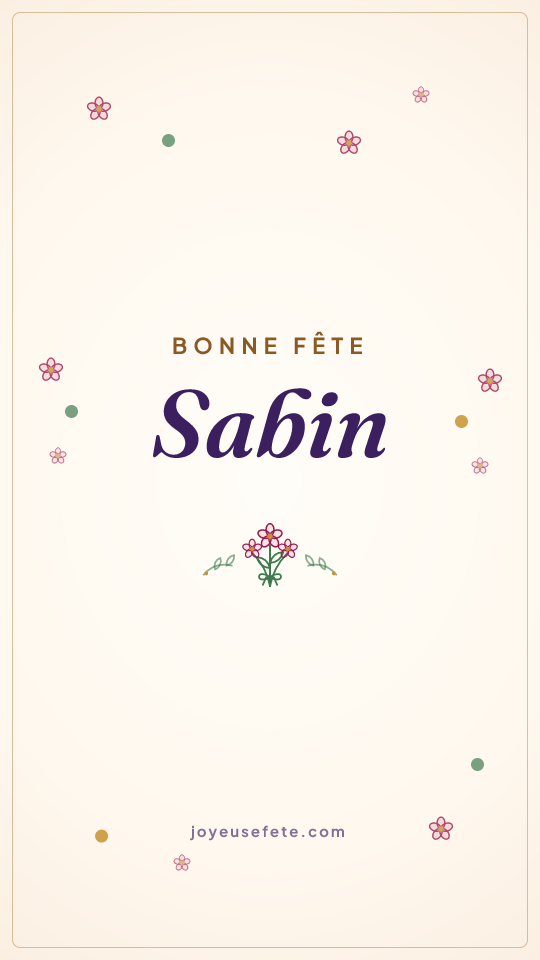 Image « Bonne fête Sabin » au format story