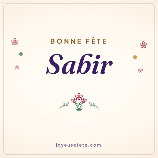 Image carrée « Bonne fête Sabir » pour WhatsApp