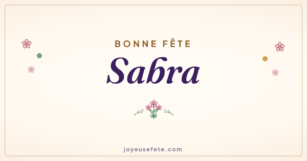 Image « Bonne fête Sabra » au format large