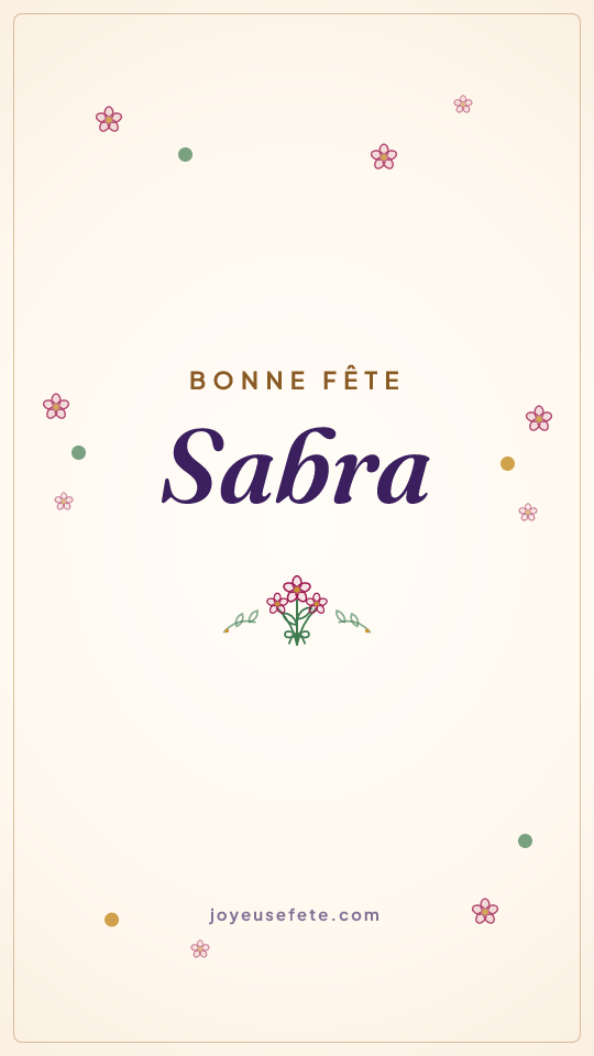 Image « Bonne fête Sabra » au format story