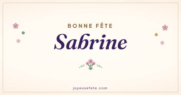Image « Bonne fête Sabrine » au format large