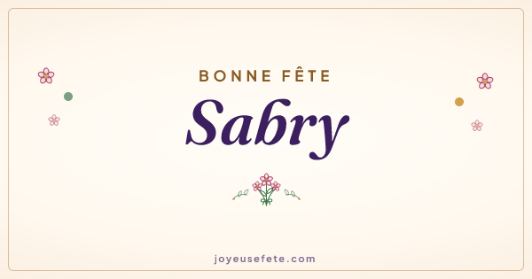 Image « Bonne fête Sabry » au format large
