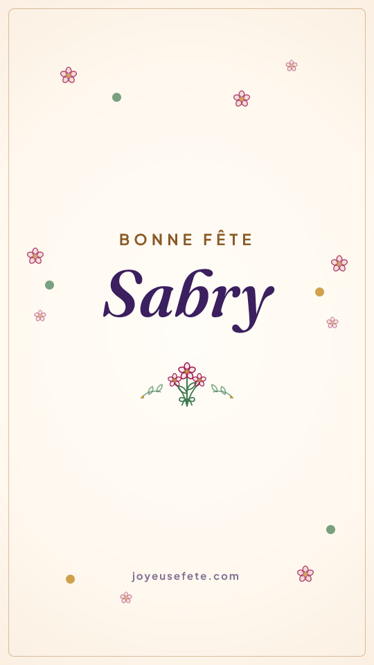Image « Bonne fête Sabry » au format story