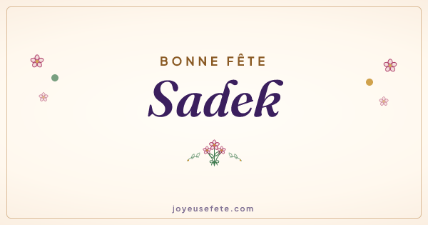 Image « Bonne fête Sadek » au format large