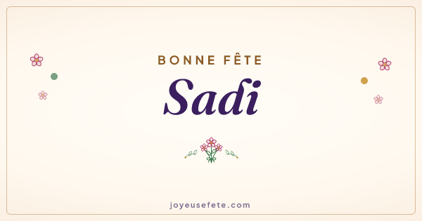 Image « Bonne fête Sadi » au format large