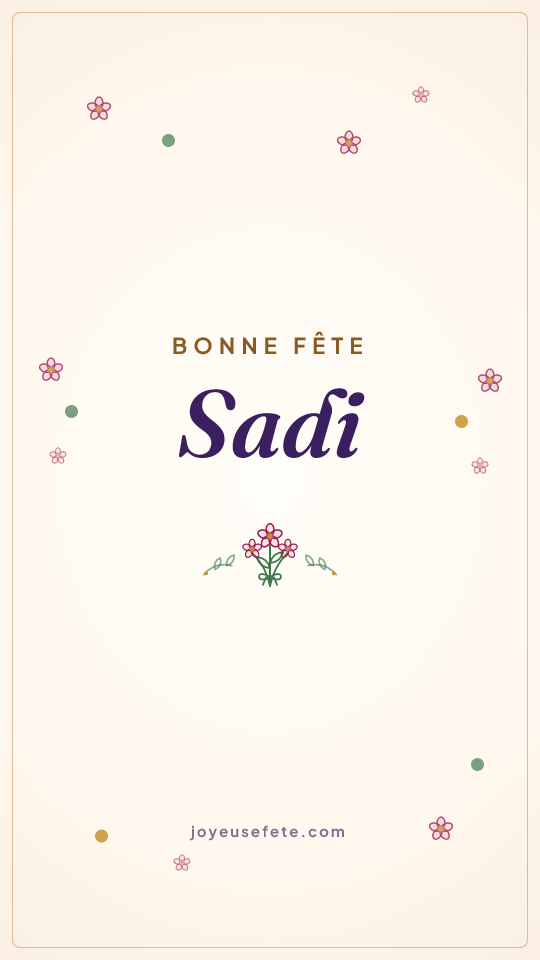 Image « Bonne fête Sadi » au format story