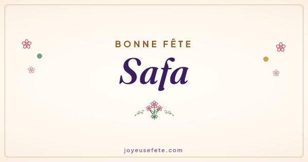Image « Bonne fête Safa » au format large
