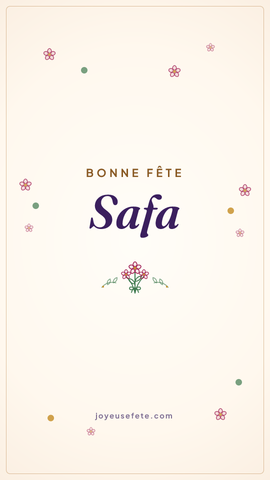 Image « Bonne fête Safa » au format story