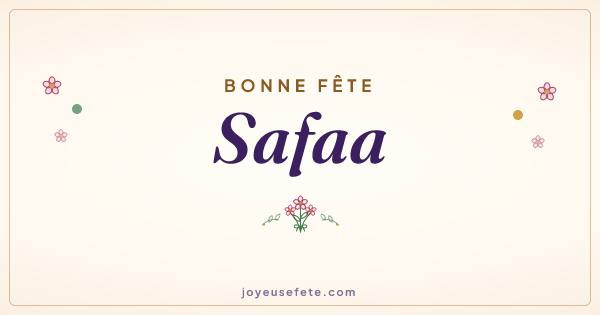 Image « Bonne fête Safaa » au format large