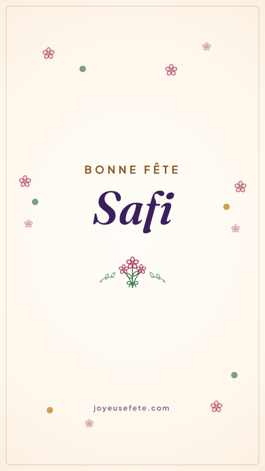 Image « Bonne fête Safi » au format story