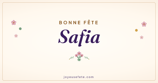 Image « Bonne fête Safia » au format large
