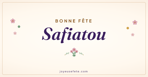 Image « Bonne fête Safiatou » au format large