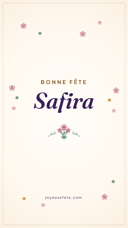 Image « Bonne fête Safira » au format story