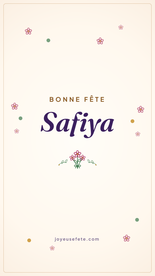 Image « Bonne fête Safiya » au format story