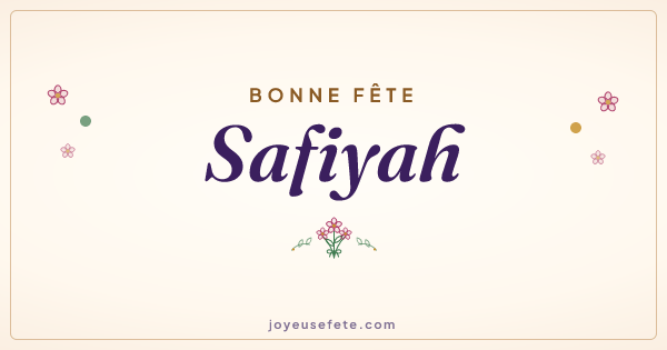 Image « Bonne fête Safiyah » au format large