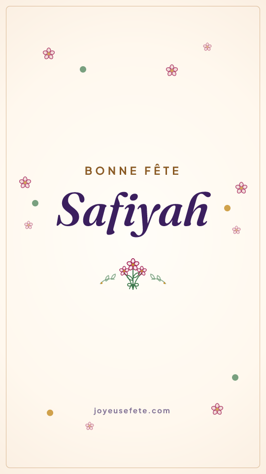 Image « Bonne fête Safiyah » au format story