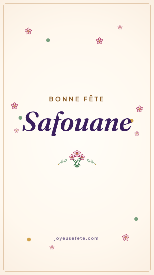 Image « Bonne fête Safouane » au format story