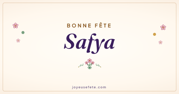 Image « Bonne fête Safya » au format large