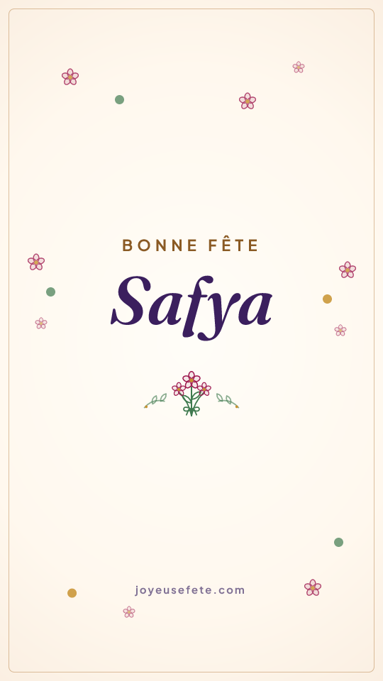Image « Bonne fête Safya » au format story