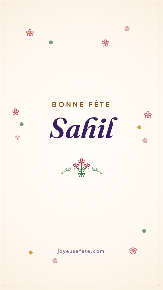 Image « Bonne fête Sahil » au format story