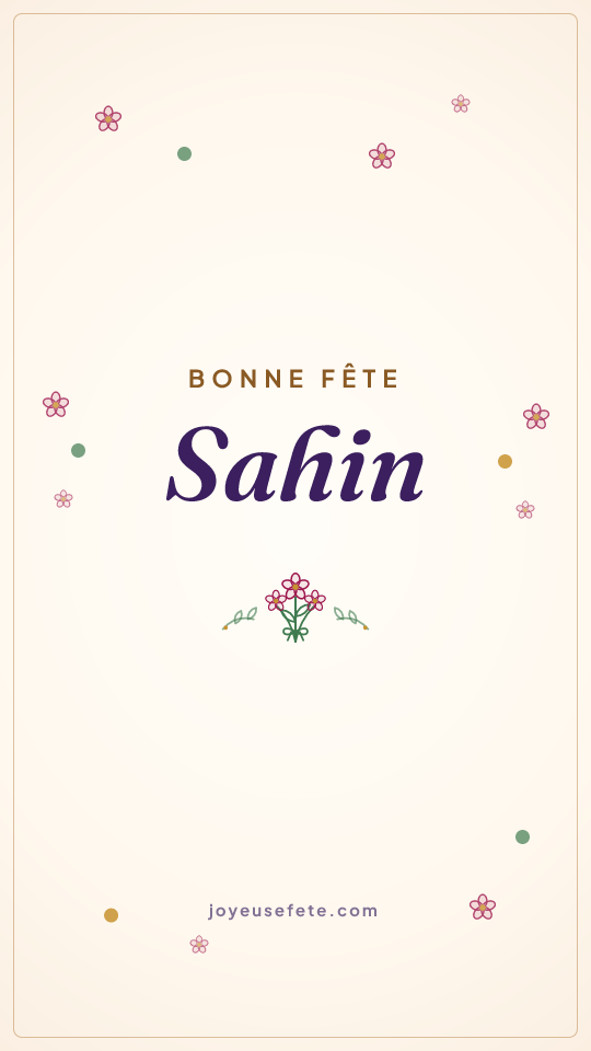 Image « Bonne fête Sahin » au format story