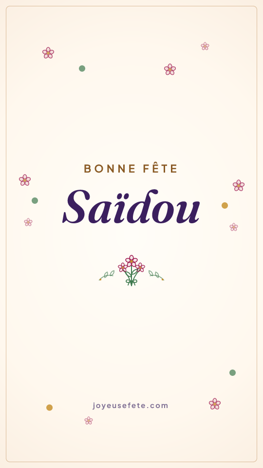 Image « Bonne fête Saïdou » au format story