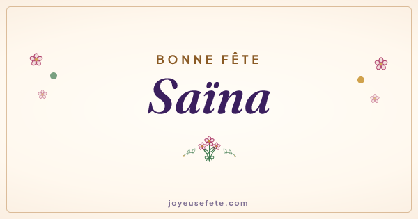 Image « Bonne fête Saïna » au format large