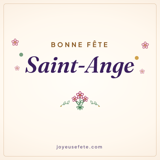 Image carrée « Bonne fête Saint-Ange » pour WhatsApp