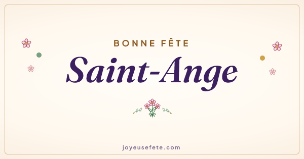 Image « Bonne fête Saint-Ange » au format large