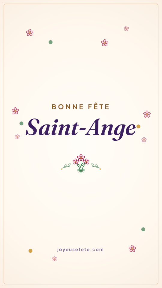 Image « Bonne fête Saint-Ange » au format story