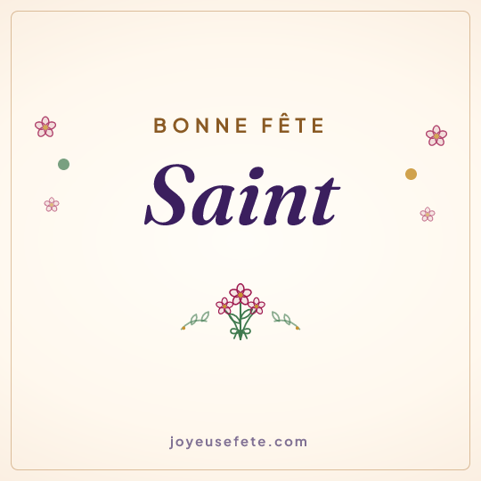 Image carrée « Bonne fête Saint » pour WhatsApp