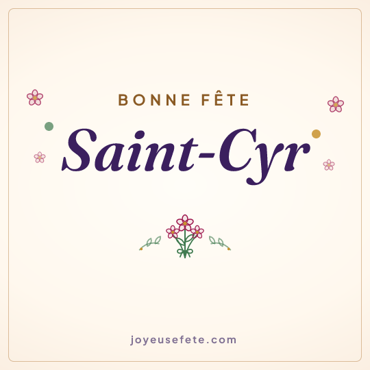 Image carrée « Bonne fête Saint-Cyr » pour WhatsApp