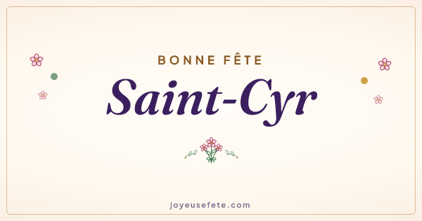 Image « Bonne fête Saint-Cyr » au format large