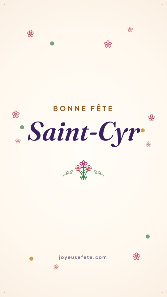 Image « Bonne fête Saint-Cyr » au format story