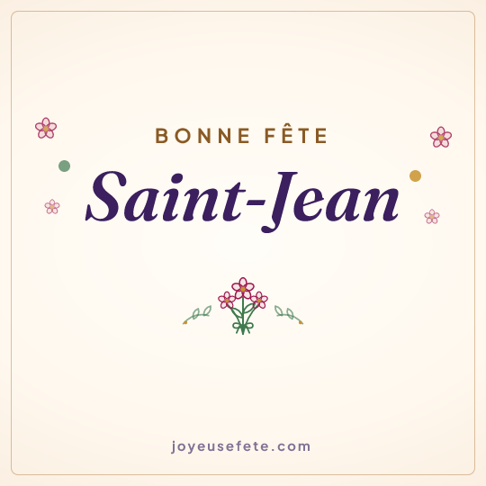Image carrée « Bonne fête Saint-Jean » pour WhatsApp