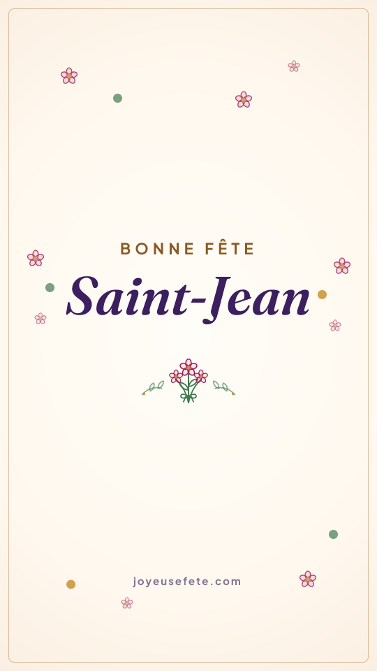Image « Bonne fête Saint-Jean » au format story