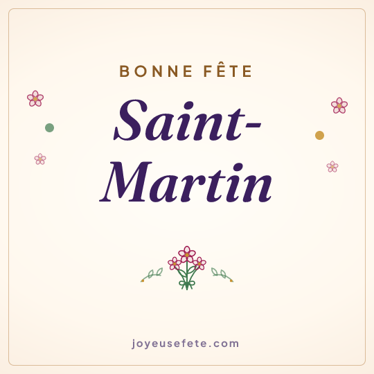 Image carrée « Bonne fête Saint-Martin » pour WhatsApp
