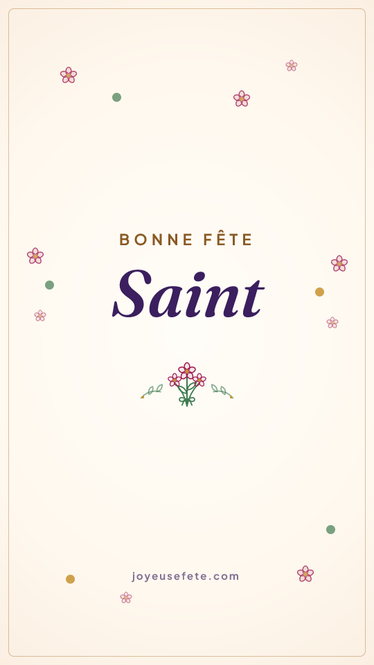 Image « Bonne fête Saint » au format story