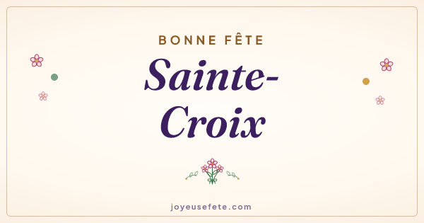 Image « Bonne fête Sainte-Croix » au format large