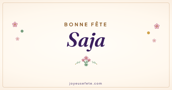Image « Bonne fête Saja » au format large