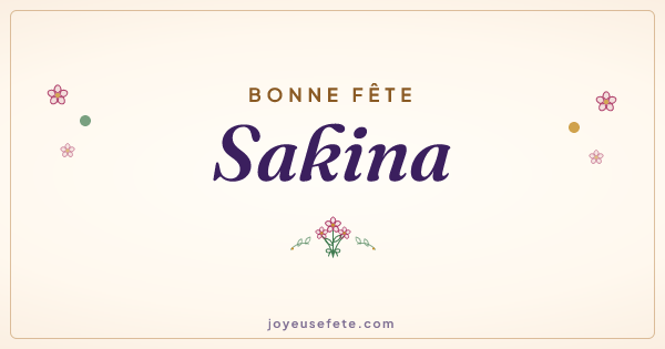 Image « Bonne fête Sakina » au format large