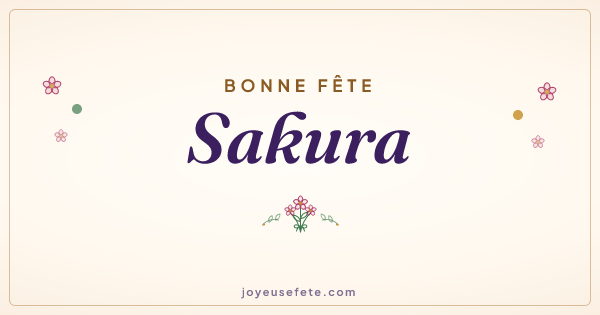 Image « Bonne fête Sakura » au format large