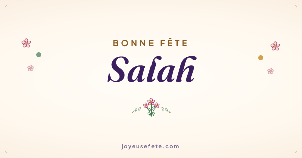 Image « Bonne fête Salah » au format large